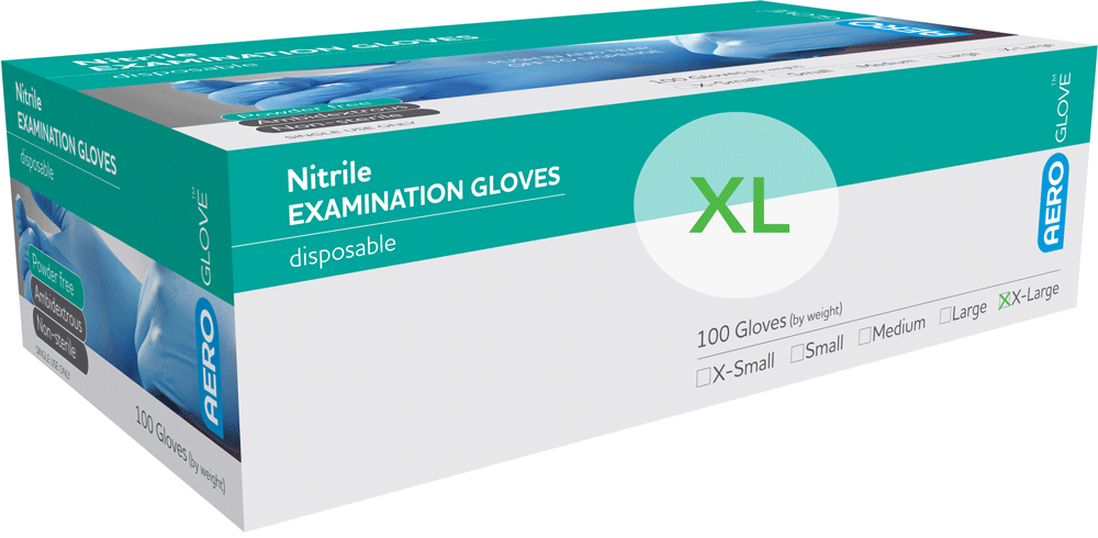 AEROGLOVE X-Large Nitrile Powder-Free Gloves