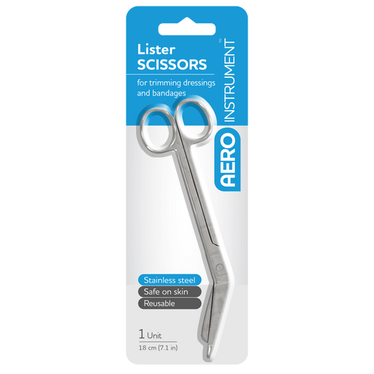 AEROINSTRUMENT Stainless Steel Lister Scissors 18cm Card/1
