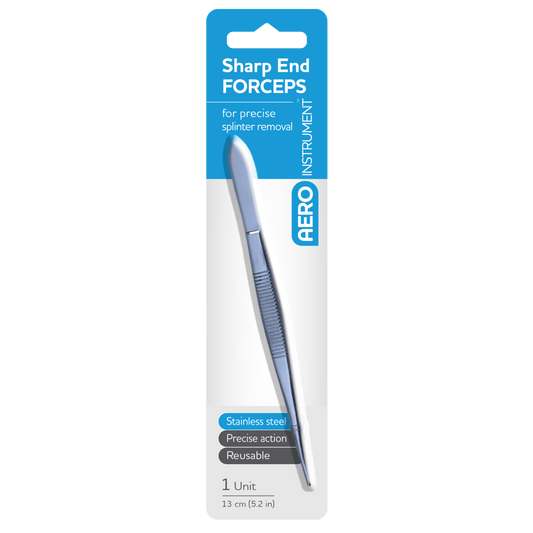 AEROINSTRUMENT Stainless Steel Sharp Forceps 13cm