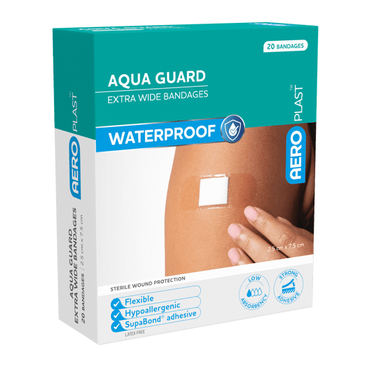 AEROPLAST AquaGuard Extra-Wide Strip Waterproof 7.5 x 2.5cm