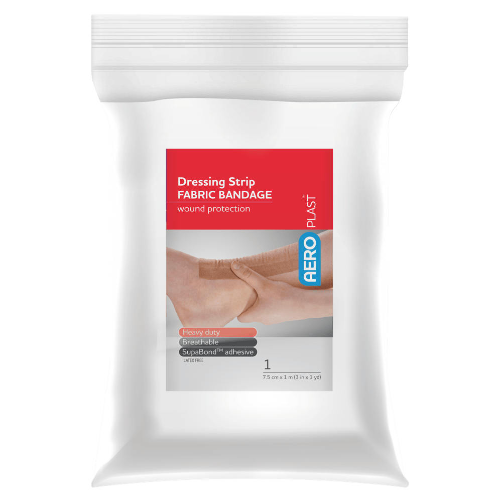 AEROPLAST Premium Fabric Dressing Strip 7.5cm x 1M