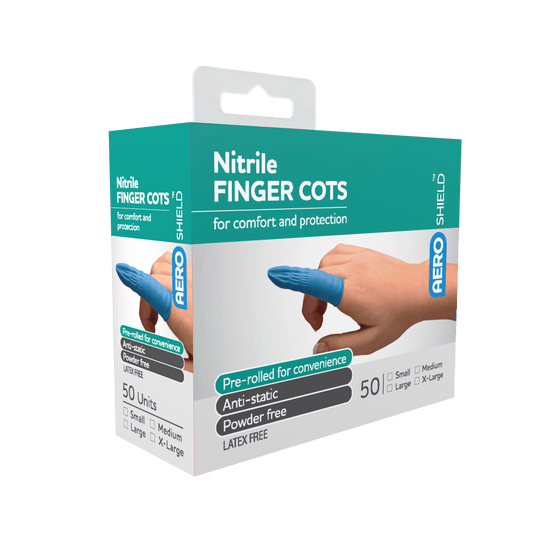 AEROSHIELD Large Nitrile Finger Cots