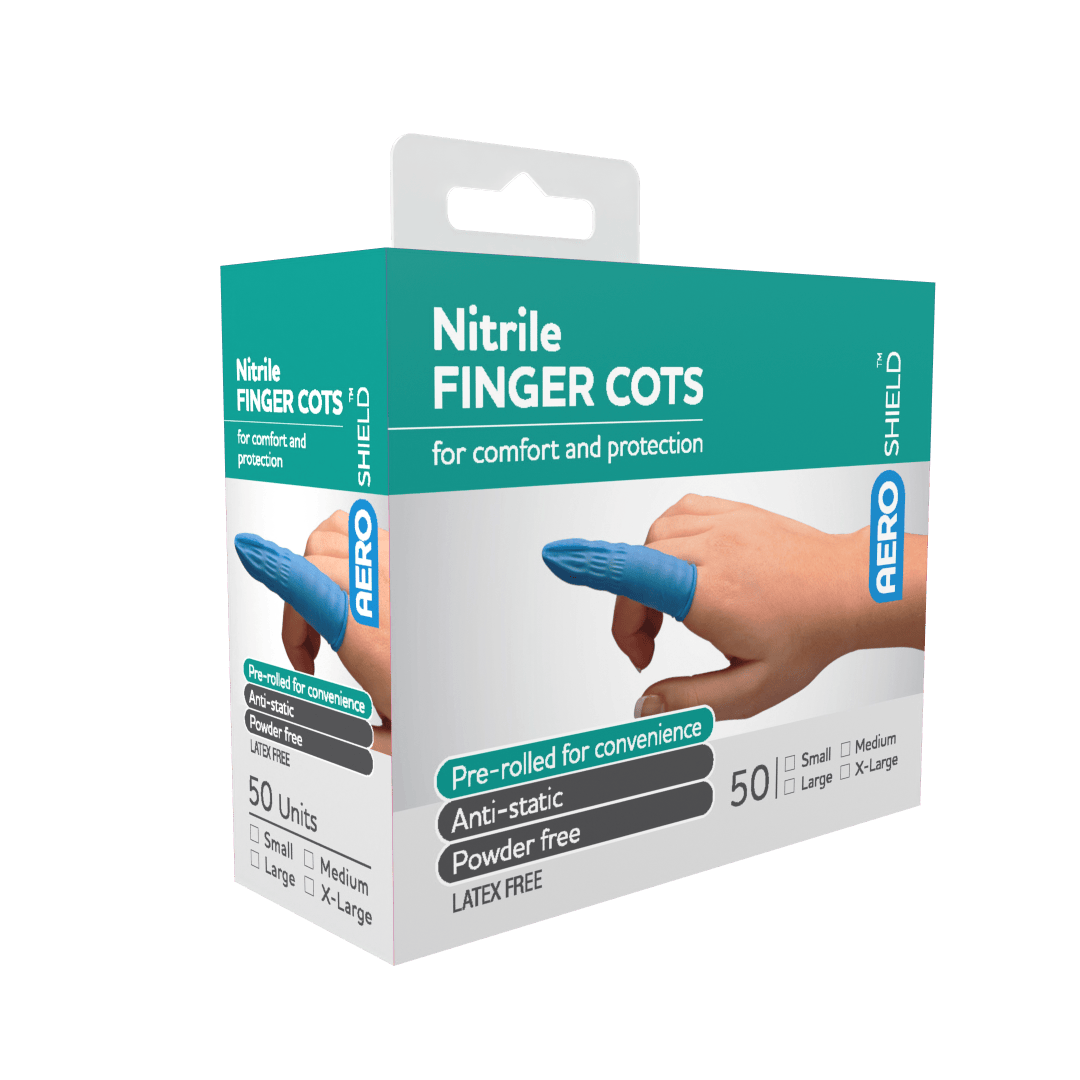 AEROSHIELD Medium Nitrile Finger Cots