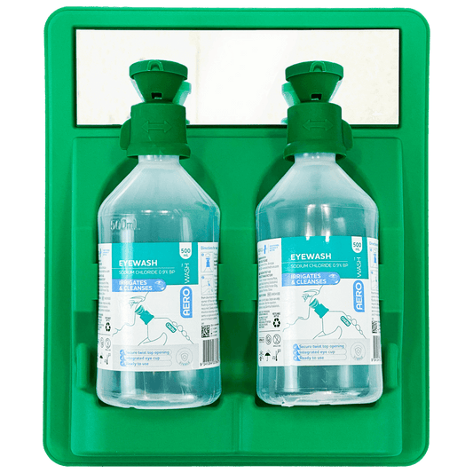 AEROWASH Eyewash Station (2x 500mL bottles)