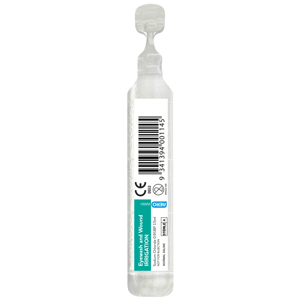 AEROWASH Sodium Chloride Eyewash Ampoule 15ml