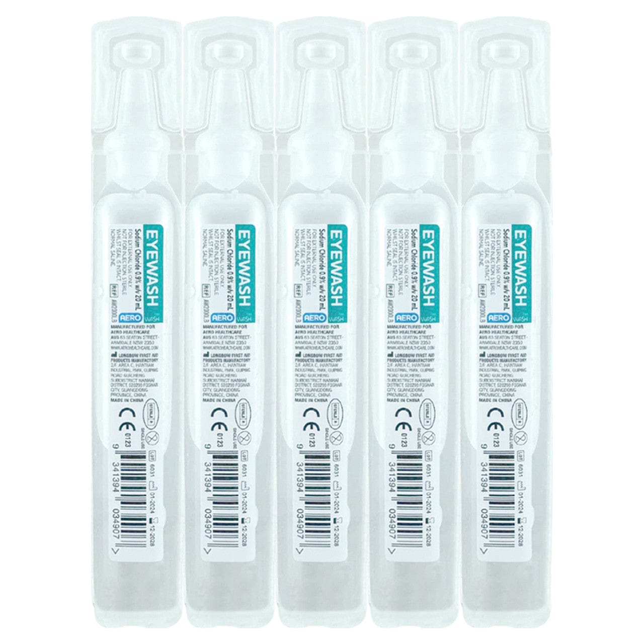 Aero Healthcare AEROWASH Sodium Chloride Eyewash Ampoule 20ml