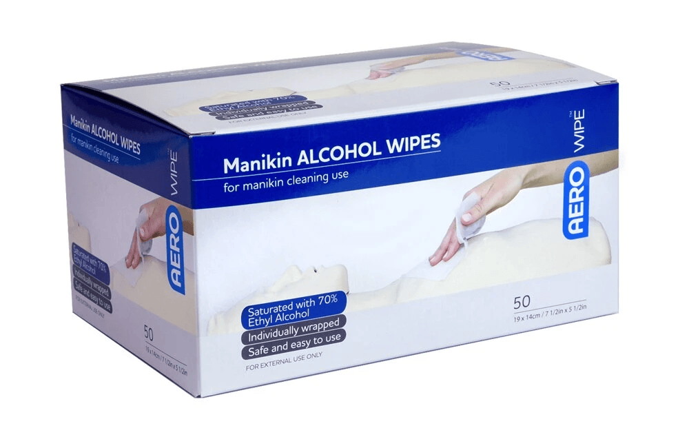 AEROWIPE 70% Ethyl Alcohol Manikin Swab 19 x 14cm