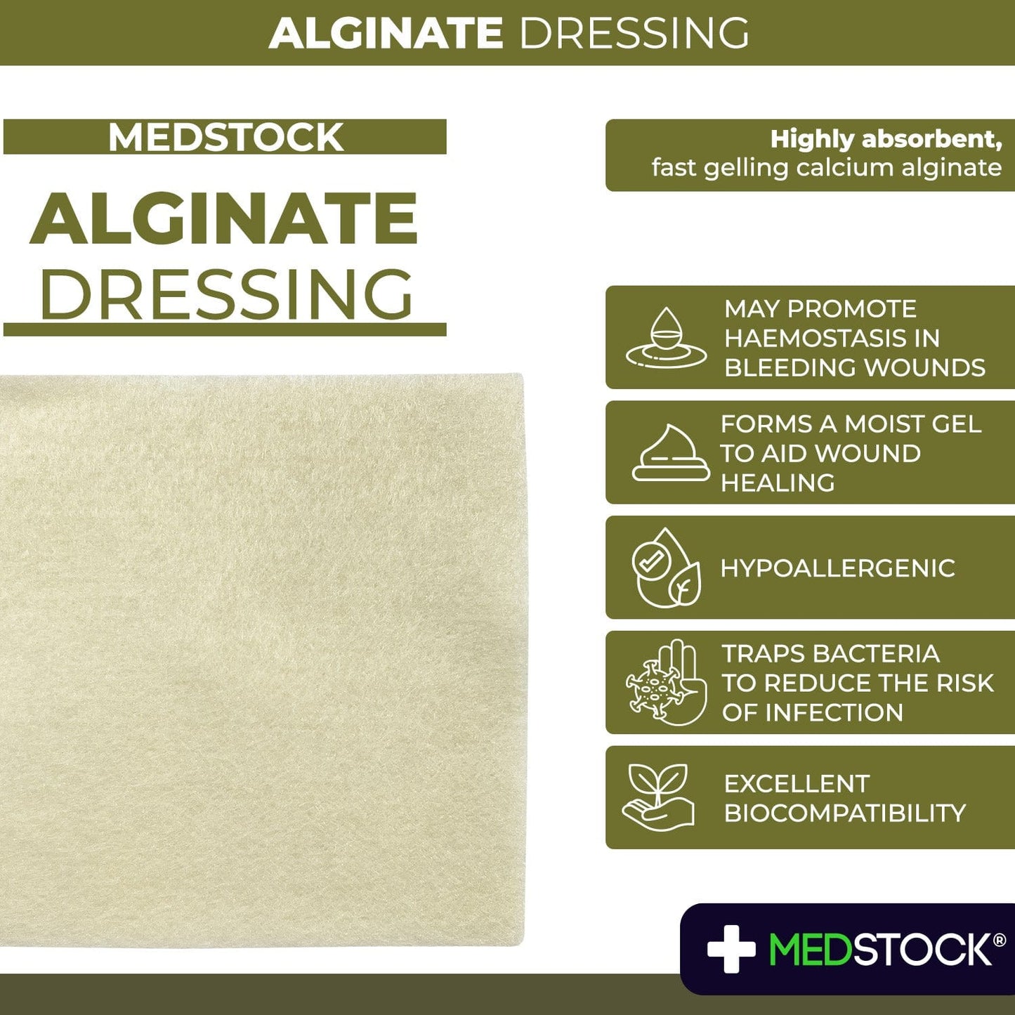 Alginate Dressing 5cm x 5cm