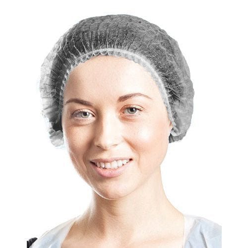 Allcare Safety & PPE Carton of 1000 Allcare Cap Beret Crimped Elastic Double Black 21"