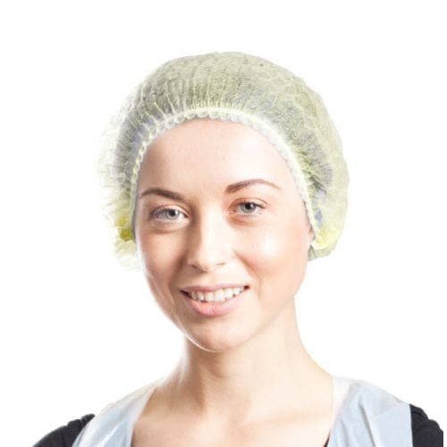Allcare Safety & PPE Carton of 1000 Allcare Cap Beret Elastic Double Crimped Yellow 21"