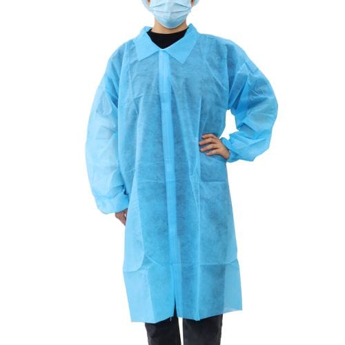Allcare Safety & PPE Carton of 50 Allcare Coat Lab Velcro Blue XL