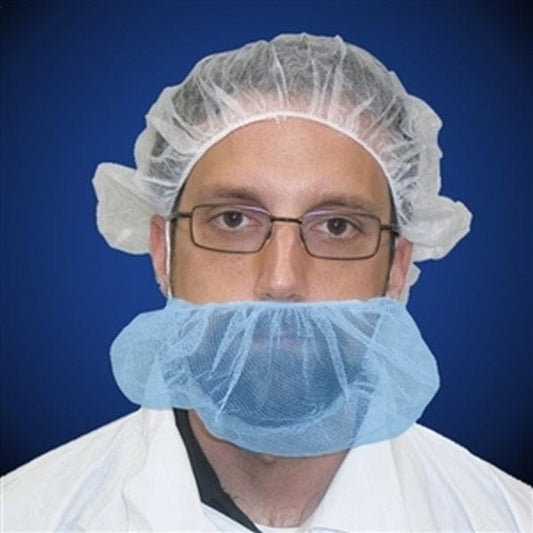 Allcare Safety & PPE Carton of 500 Allcare Cover Beard Doublerloop Blue 18"