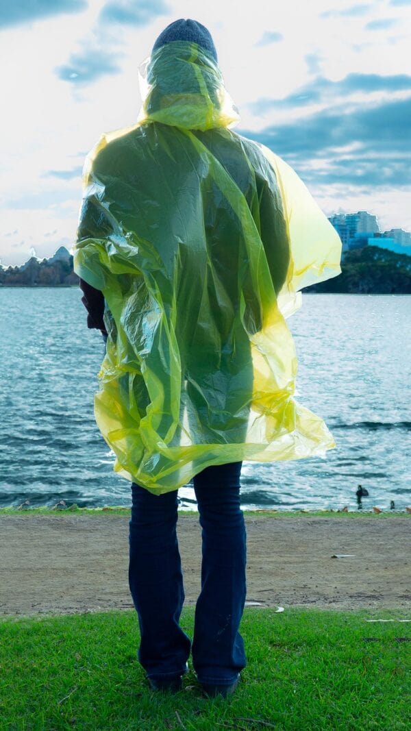 Allcare Safety & PPE Carton of 200 Allcare Poncho Low Density PE With Hood Disposable Yellow