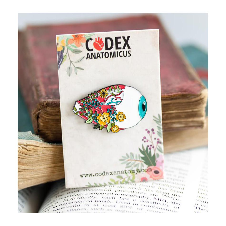 Codex Anatomicus Enamel Pin Anatomical Eye with flowers Pin