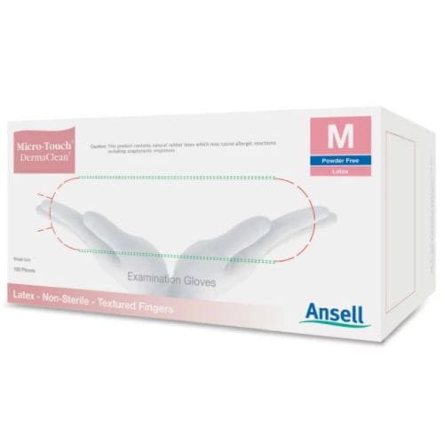 Ansell Medical GLOVE LATEX DERMACLEAN PF