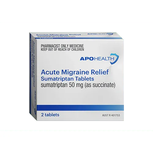 APO Migraine Relief APO Sumatriptan 50mg Tablets - Migraine Relief