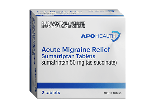 APO Migraine Relief APO Sumatriptan 50mg Tablets - Migraine Relief