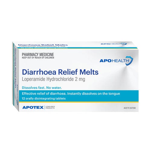APOTEX Antidiarrheals ApoHealth Diarrhoea Relief Capsules - Loperamide Hydrochloride 2mg