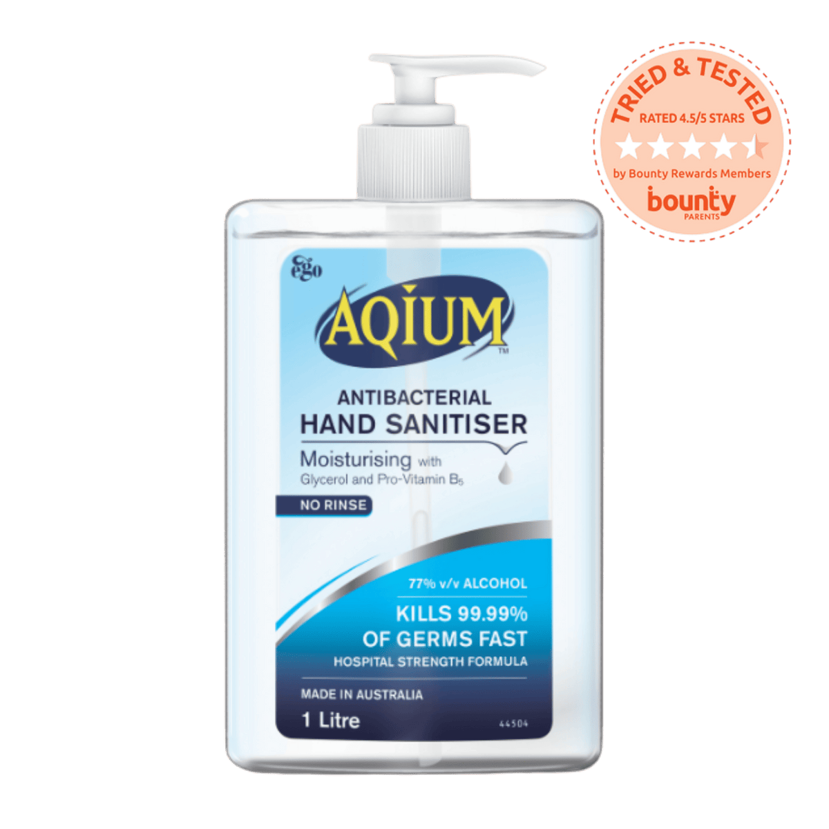 Aqium Antibacterial Hand Sanitiser 1L Pump Pack