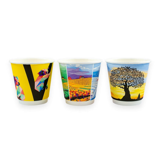 Sustain Disposable Cups Aqueous Hot Cup Double Wall 8oz Wide