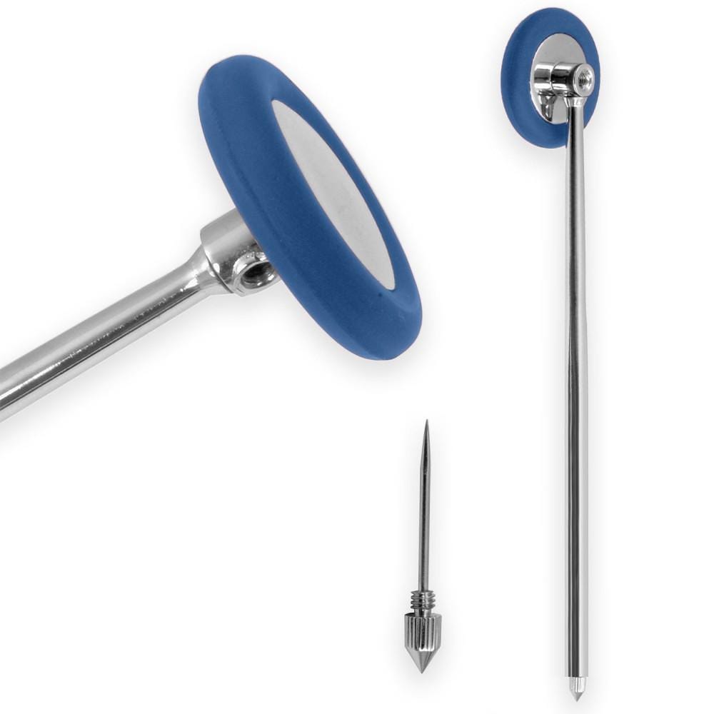 Medshop Diagnostic Tools Blue Babinski Reflex Hammer - Black, 8.5 cm Chrome Handle, Rubber Head
