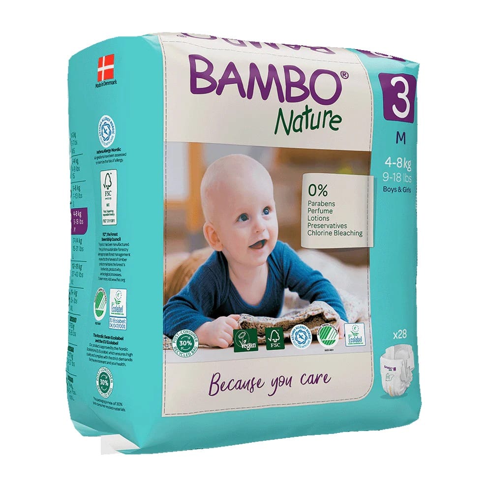 Bambo Nature Eco Nappies – Size 3 M (4–8 kg), 28 Nappies – image 2