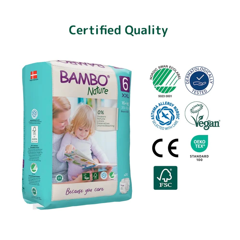 Bambo Nature Eco Nappies – Size 6 XXL (16+ kg), 20 Nappies – image 4