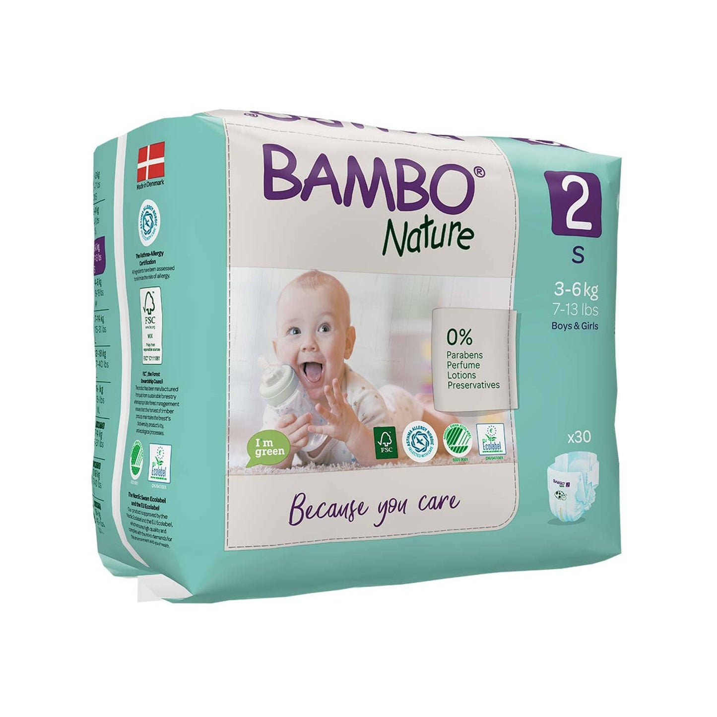 Bambo Nature Nappies Size 2 Small (3-6kg)