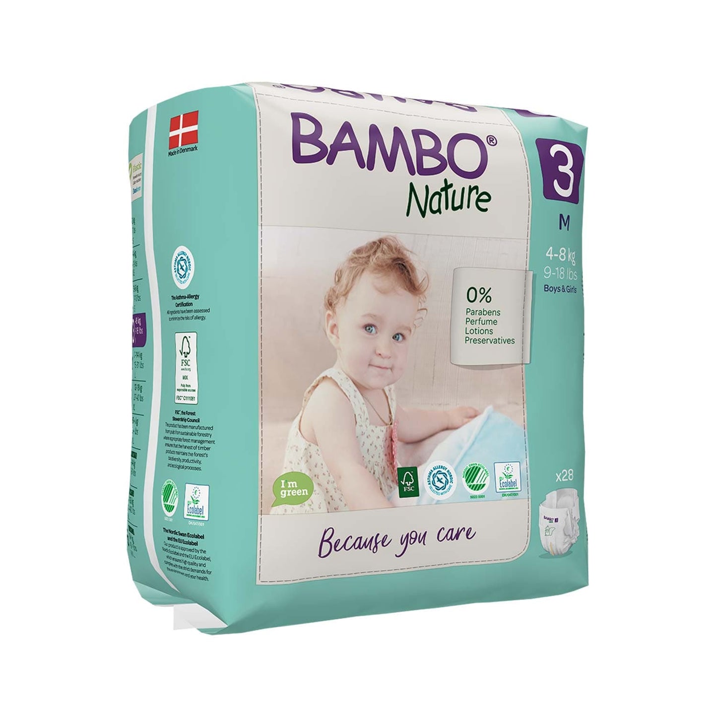 Bambo Nature Nappies Size 3 Medium (4-8kg)
