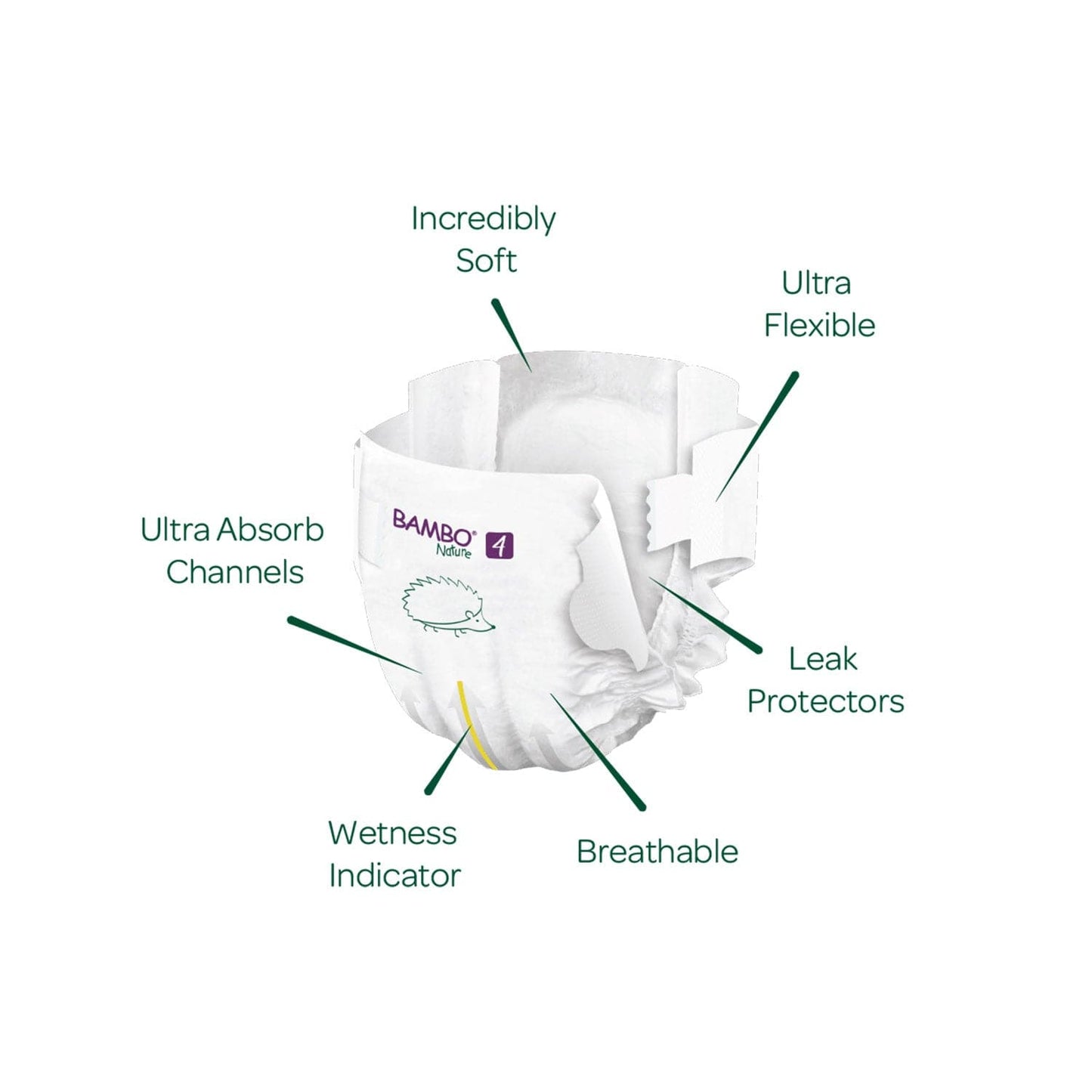Bambo Nature Nappies Size 4 Large (7-14kg)