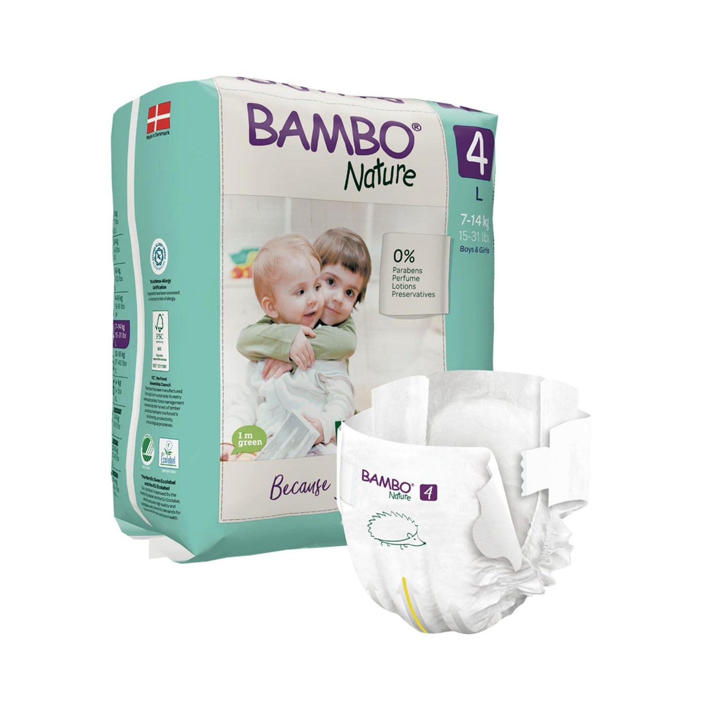 Bambo Nature Nappies Size 4 Large (7-14kg)
