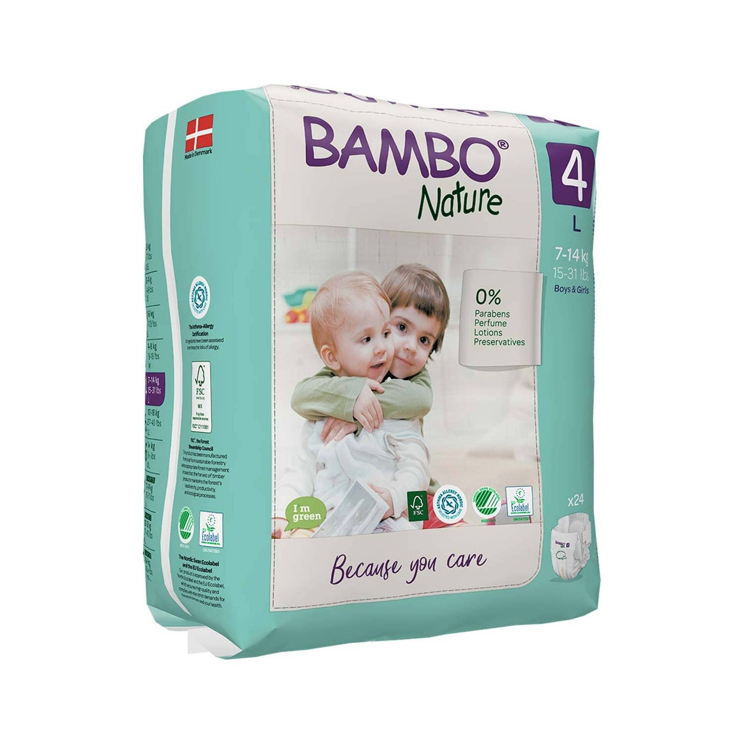 Bambo Nature Nappies Size 4 Large (7-14kg)
