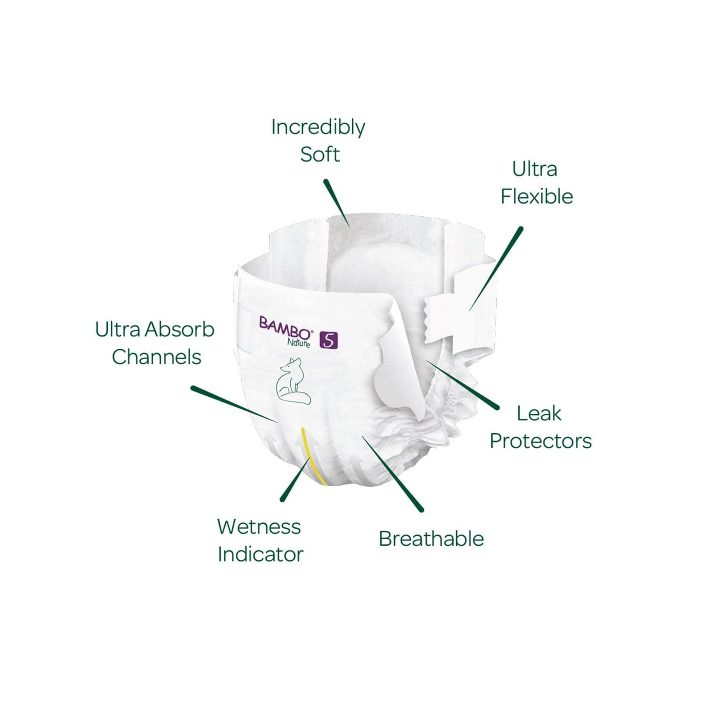 Bambo Nature Nappies Size 5 XL (12-18kg)