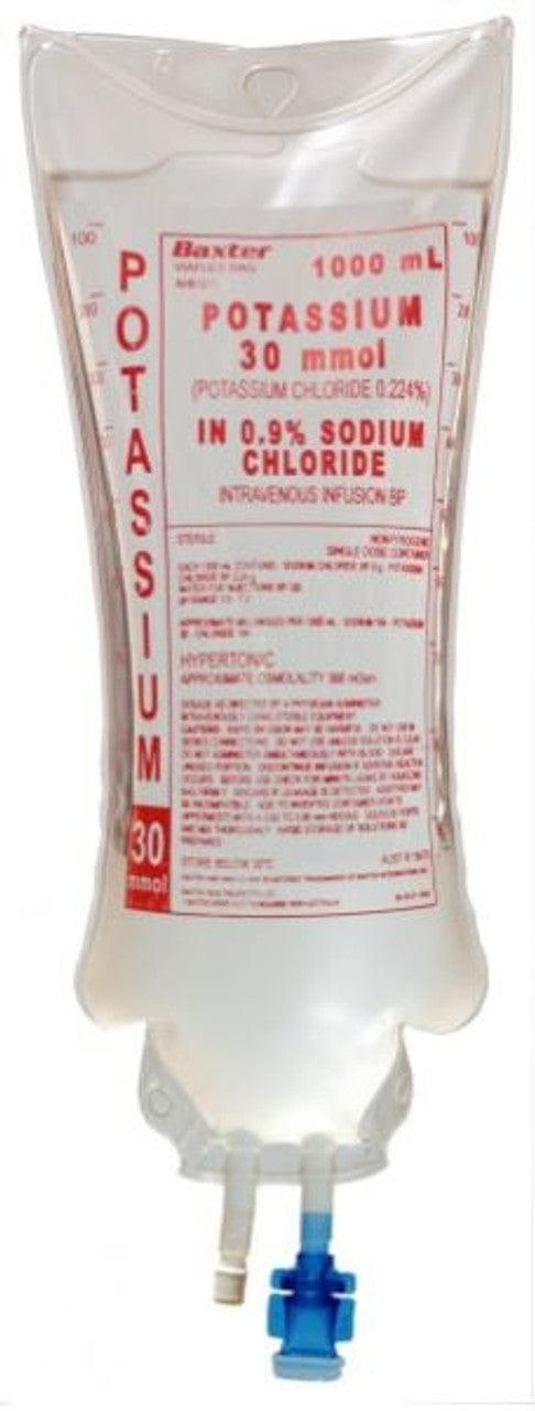 Baxter Baxter 30mmol KCL IN 0.9% NACL 1000ML