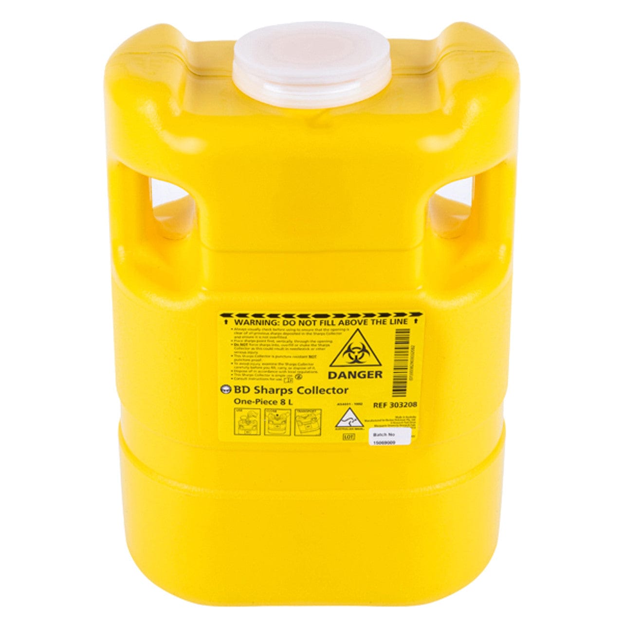 BD Medical Sharps Containers 8L / One Piece / Yellow BD Sharps Collection Waste Bins