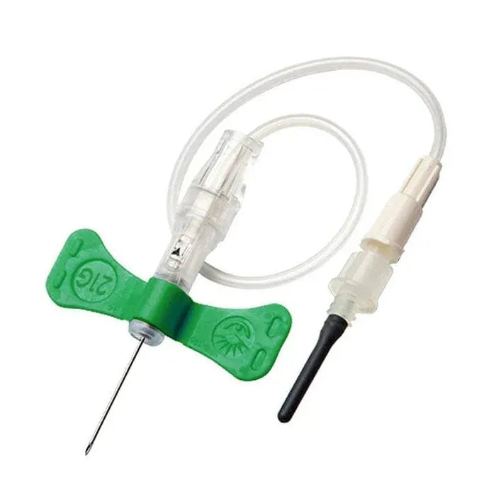 BD Medical Blood Collection Sets 21G (Green) / Standard Push Button / Without Luer BD Vacutainer Winged Blood Collection Set