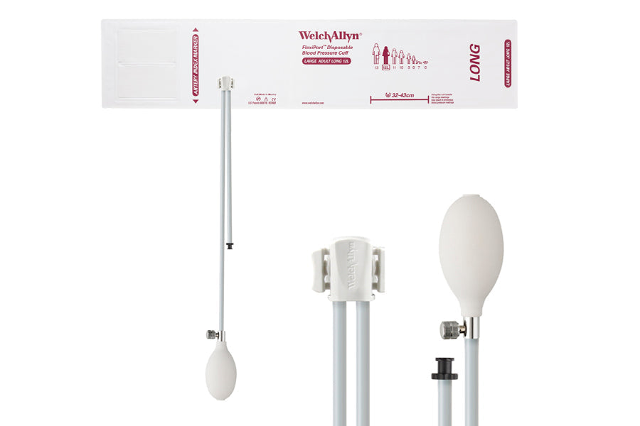 Hillrom - Welch Allyn Soft Disposable FlexiPort Cuff - Two-Tube, Inflation Sys. Large Adult Long, Size 12L, 32-43 cm