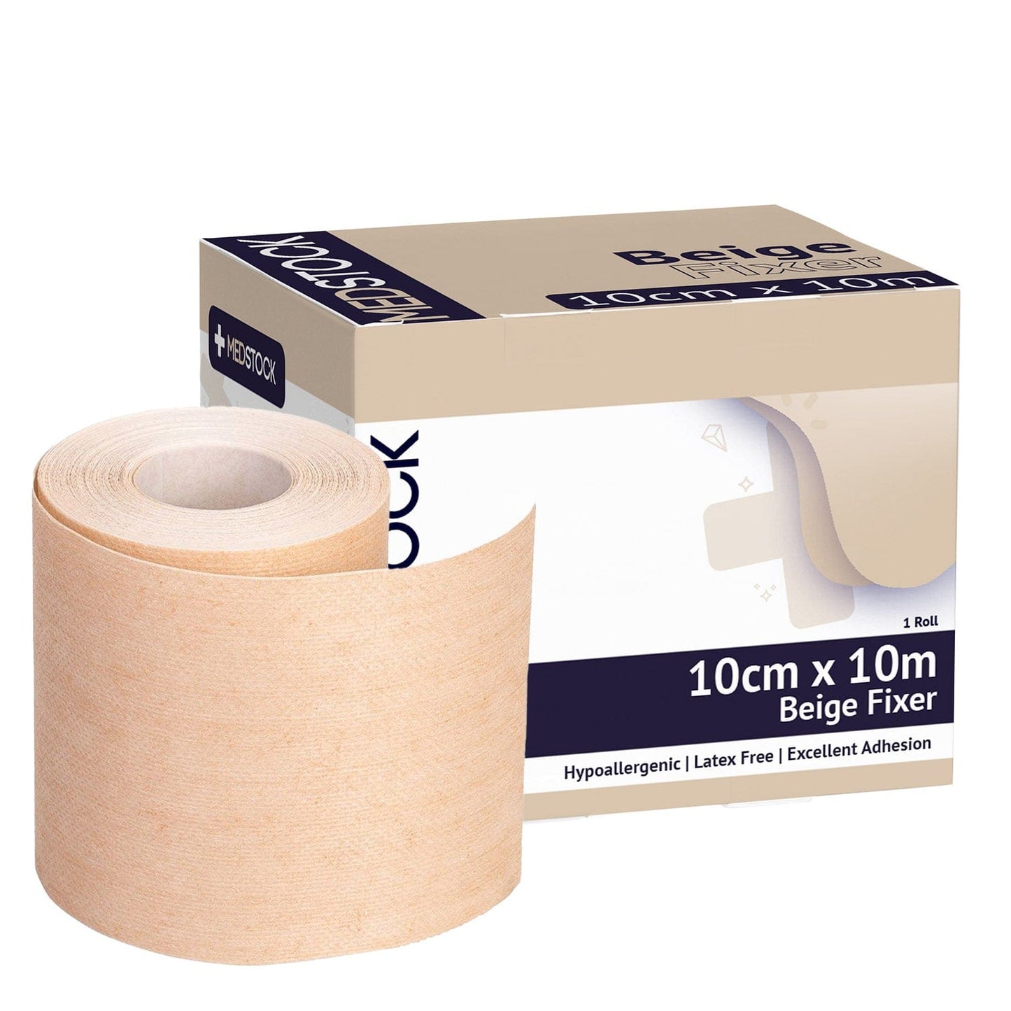 Beige Fixer Roll 10cm x 10m