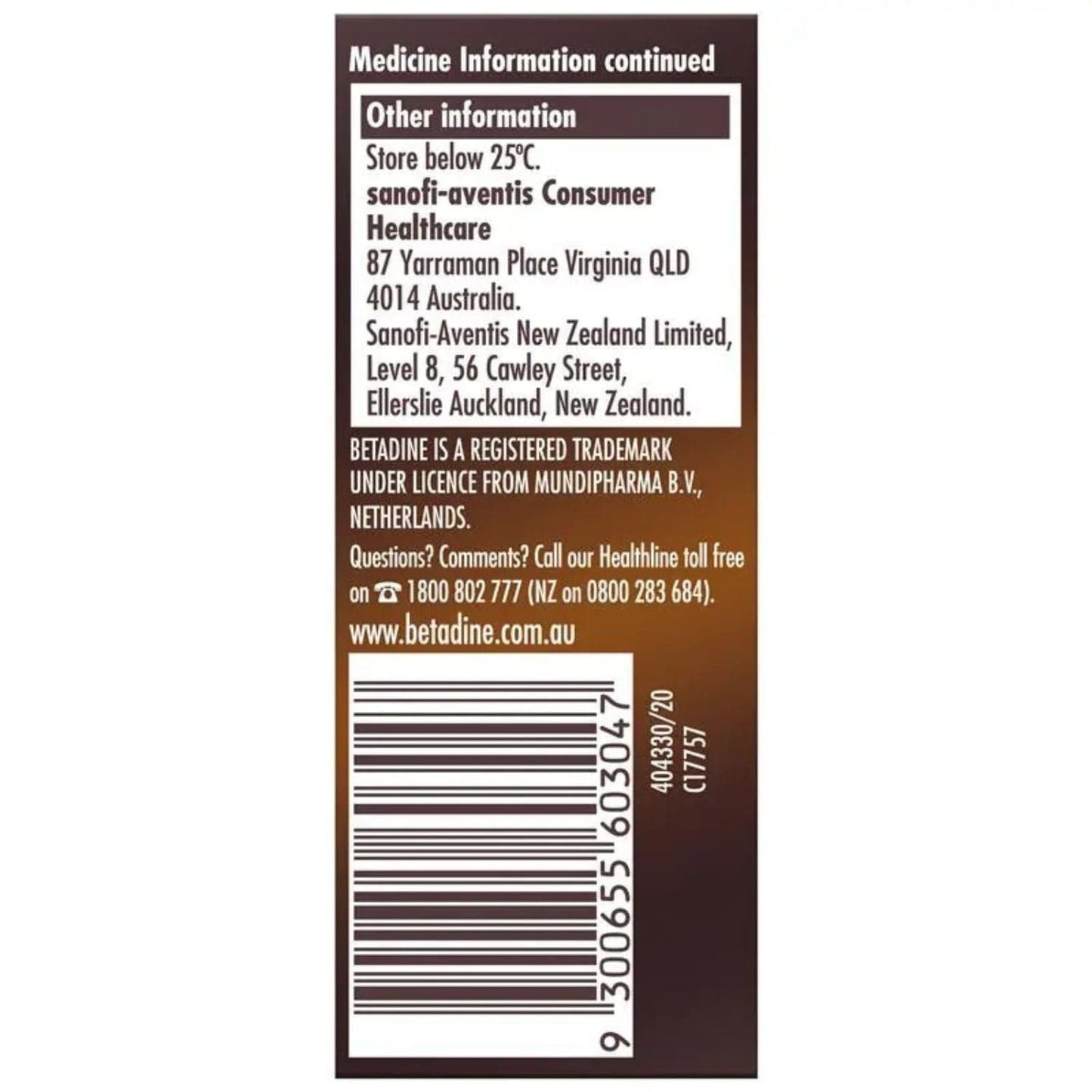 Betadine Antiseptic Liquid