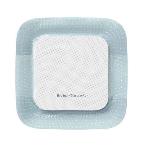 Biatain Healthcare Box of 5 Biatain Silicone Ag Adhesive Foam Dressing 10 x 10cm