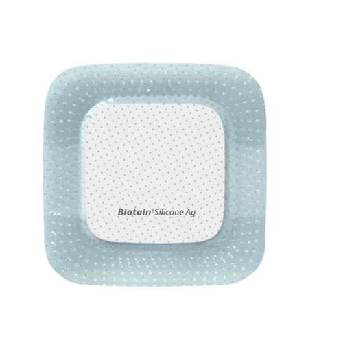 Biatain Healthcare Box of 5 Biatain Silicone Ag Adhesive Foam Dressing 7.5 x 7.5cm
