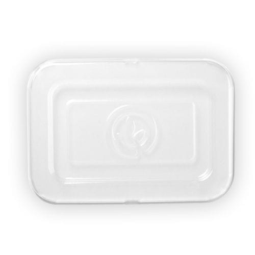 BioPak Disposable Food Packaging Carton of 500 BioPak Lid PET For Biocane Rectangular 500/600ml