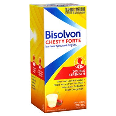 Bisolvon Cough Medicines Bisolvon Chesty Forte Liquid 200ml - Choc Cherry Flavour