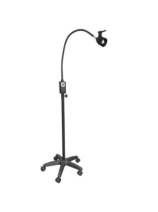 Medical Equipment Services Black flexible neck LED Exam Light with Roller Stand