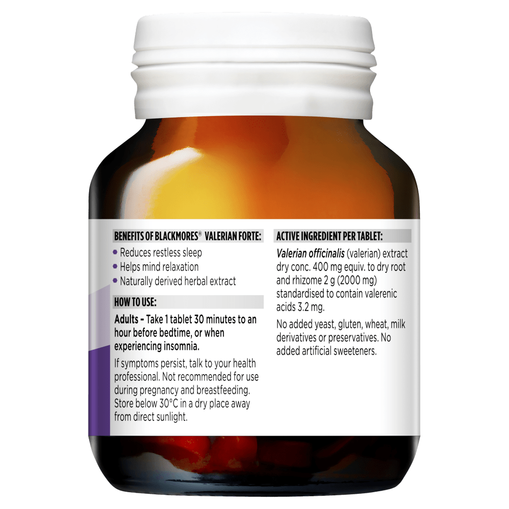 Blackmores Sleep Aids Blackmores Valerian Forte 2000mg Tablets