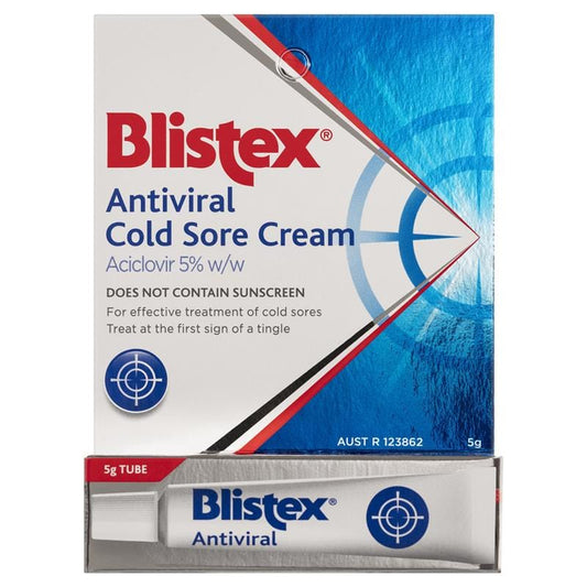 Blistex Cold Sore Treatments Blistex Antiviral Cold Sore Cream 5g - Aciclovir 5%