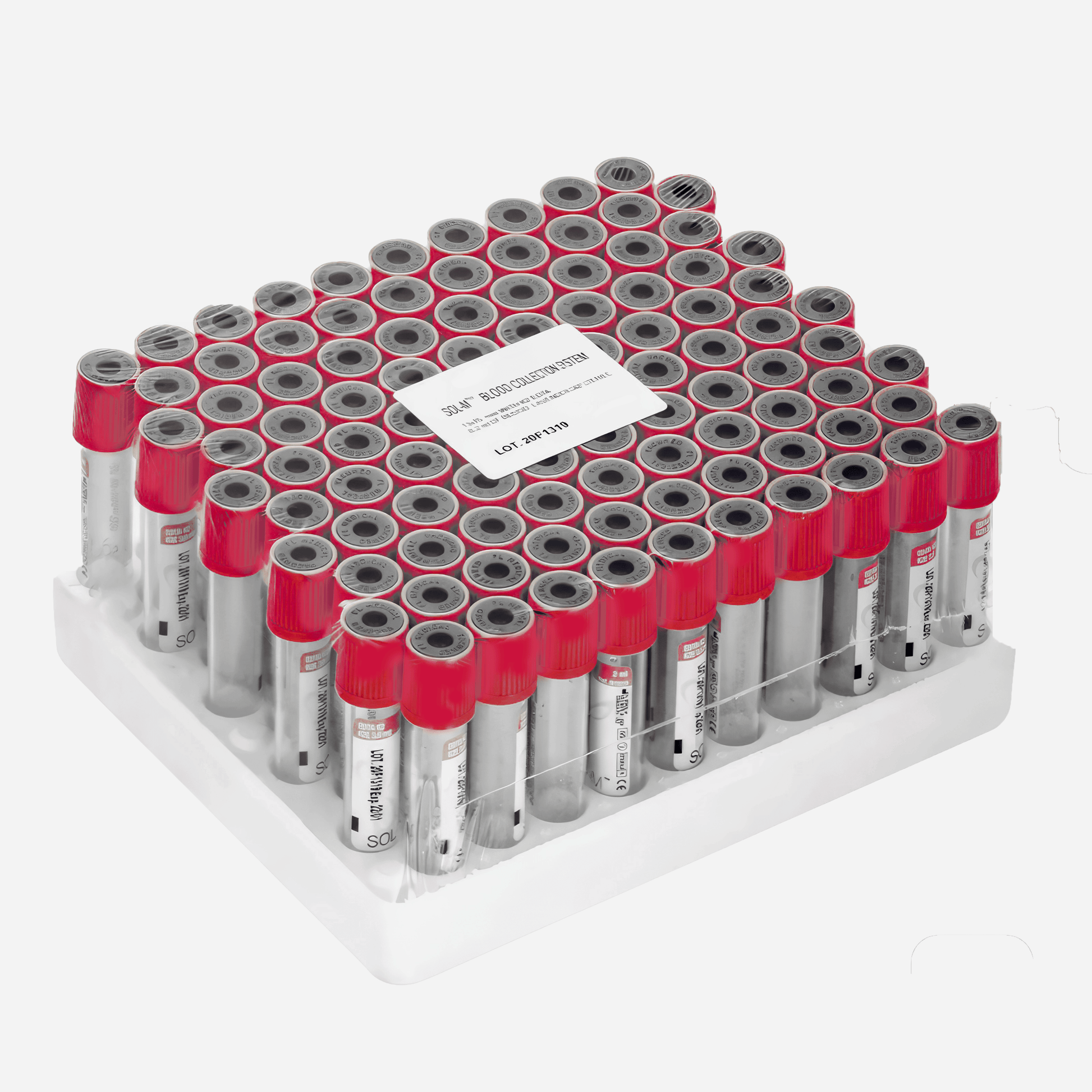 Sol-Millennium Blood Collection Blood Collection Tube 13x100 mm Clot Activator 6 ml Red Cap