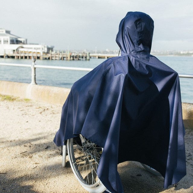 Brolly Sheets Wheelchair Raincoat - NAVY