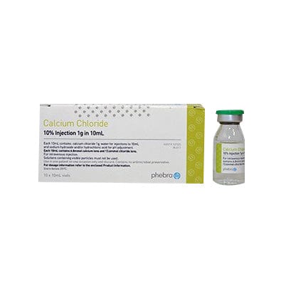 Phebra Injections Calcium Chloride Injection 10% 1 g/10 mL
