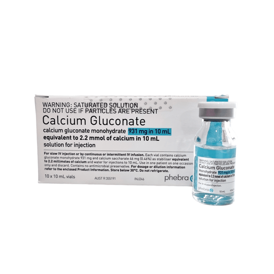 PIM-BUN Injections Calcium Gluconate Injection 931 mg/10 mL Vial